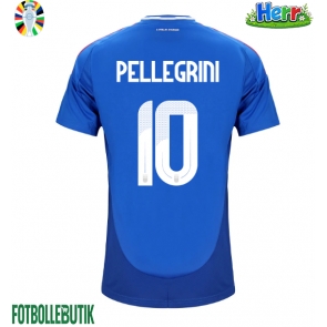 Italien Lorenzo Pellegrini #10 Hemmatröja EM 2024 Kortärmad